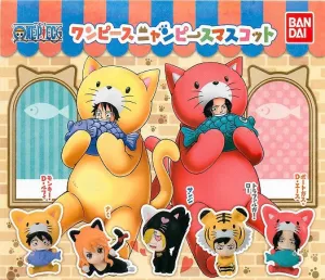 Museum Replica Trending Now One Piece Character Cat Mini Figure 5 Pieces Set (In-stock)