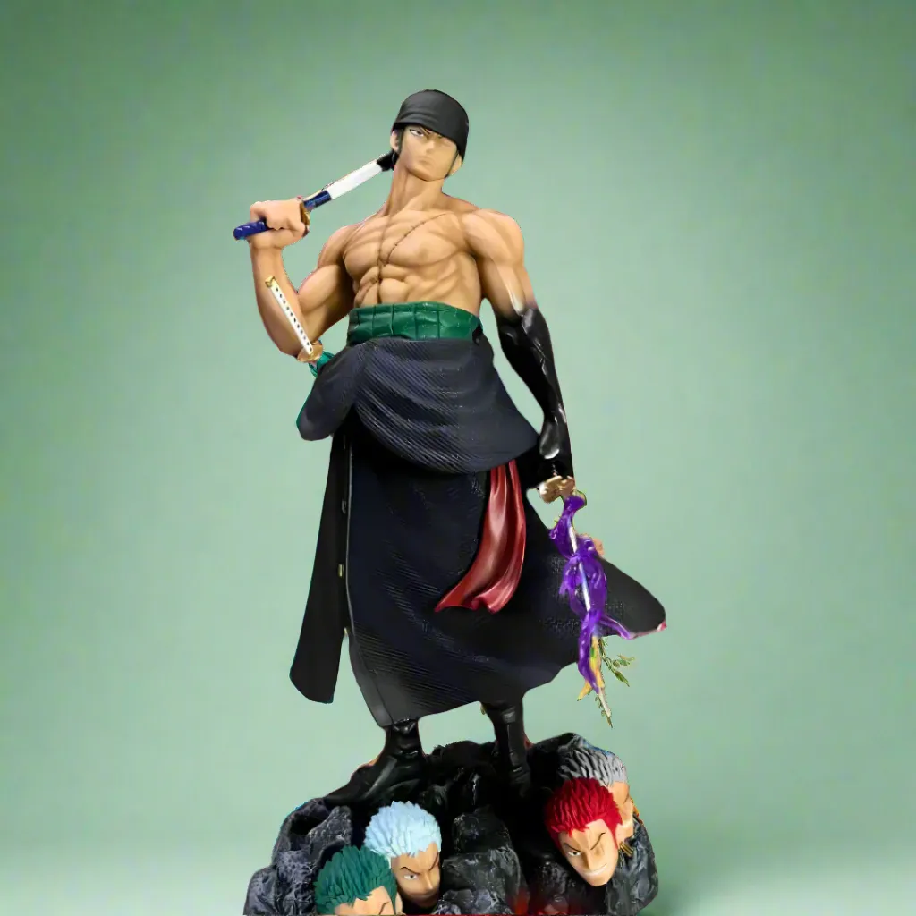 Superhero Model One Piece Anime Figure Cutting Wind Zoro Roronoa 50cm (20") PVC Statue