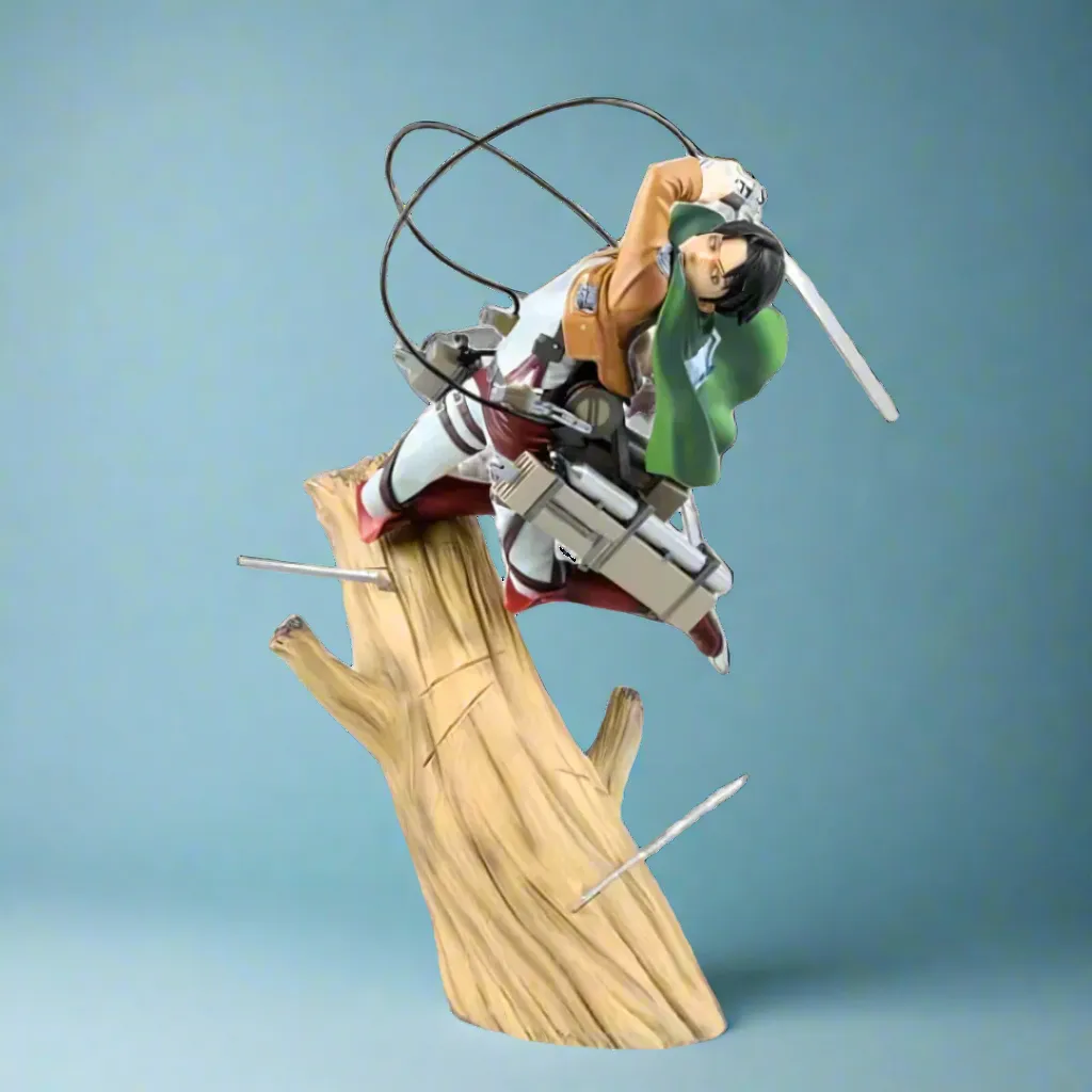 Fictional Character Attack On Titans Anime Figure Titan Slayer Levi Ackerman 35cm (14") PVC Statue