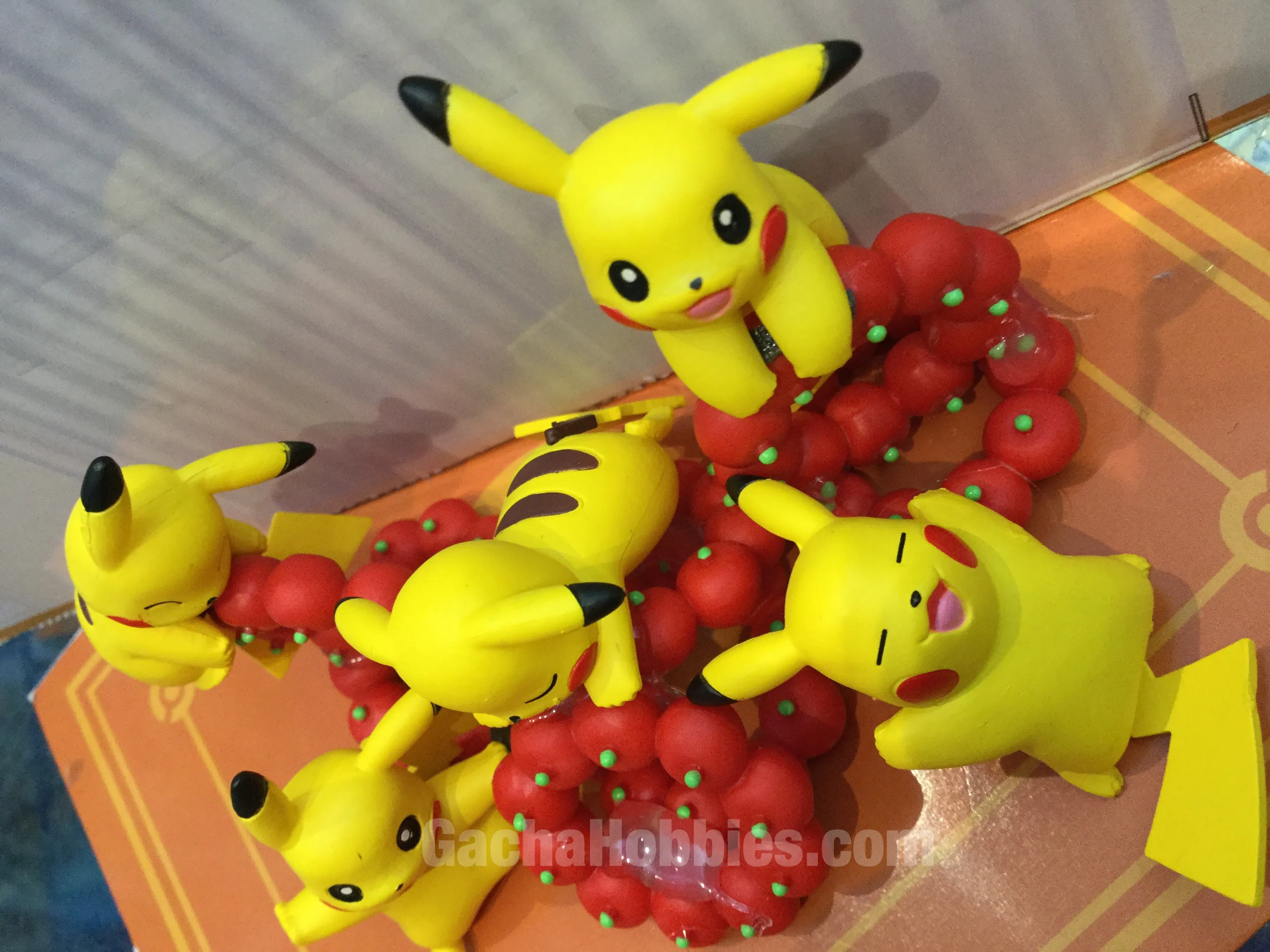 Pokemon Holiday Pikachu Figure Set 5 Pieces (In-stock) Folk Tale PVC Sculpture