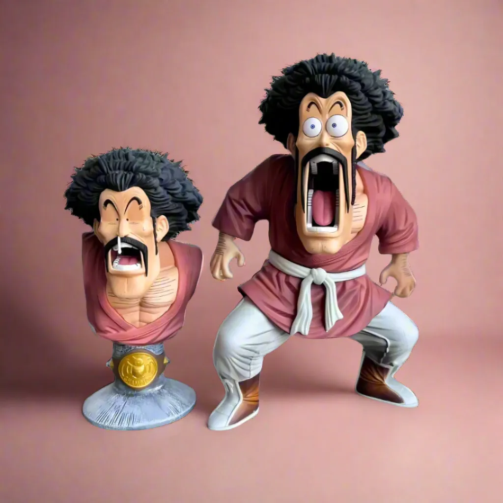 Personalized Card Photo Opportunity Dragon Ball Anime Figure Stunned Champion (Hercule) Mr. Satan 18cm (7") PVC Statue