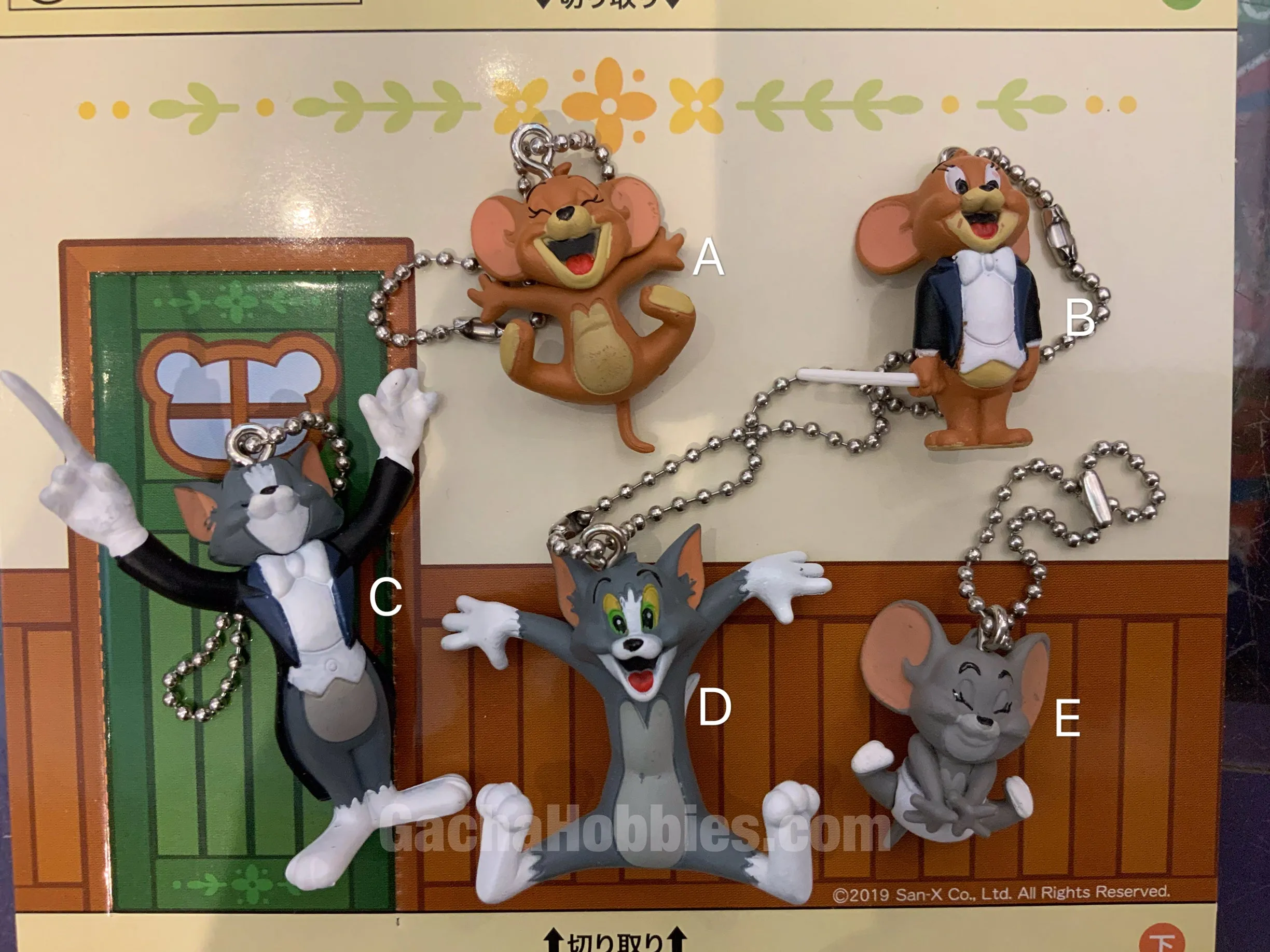 Fame Achieve Energy Efficiency Tom And Jerry Mini Figure Keychain 5 Pieces Set (In-stock)