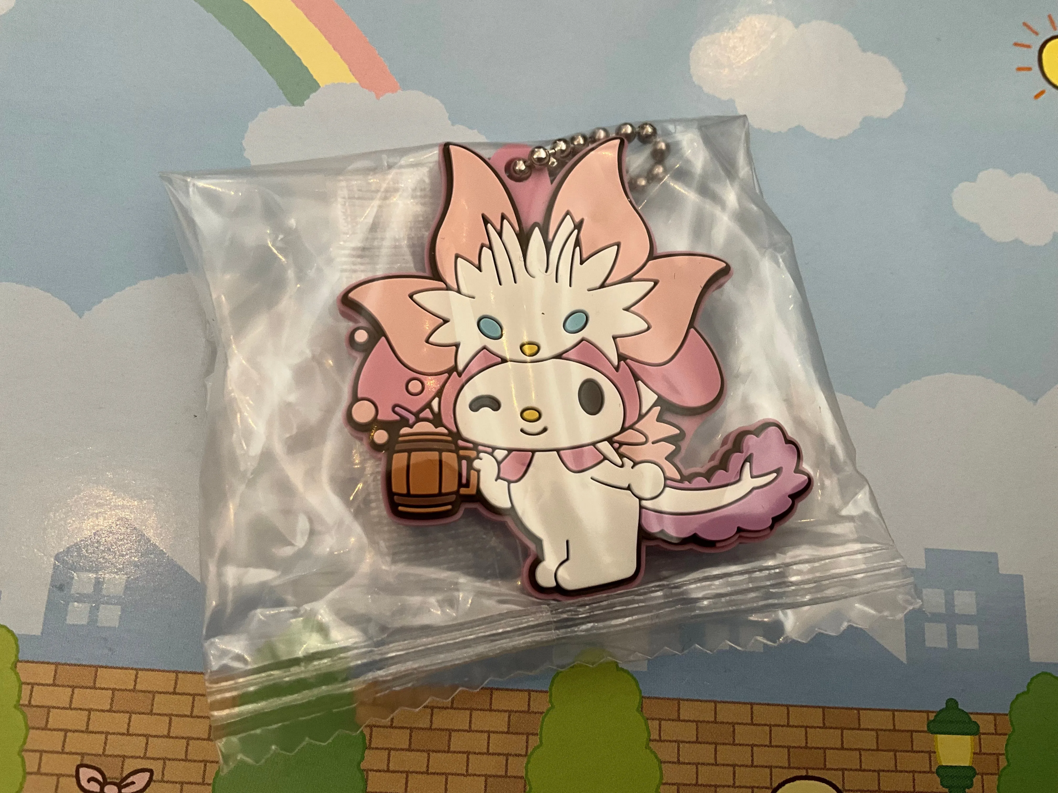 PVC Hobby Detailed Sculpture Monster Hunter 20th Anniversary x Sanrio Rubber Keychain 10 Pieces Set (In-stock)