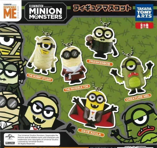 Gashapon Minions Keychain Set Halloween Ver. (In Stock) Fabric Figure