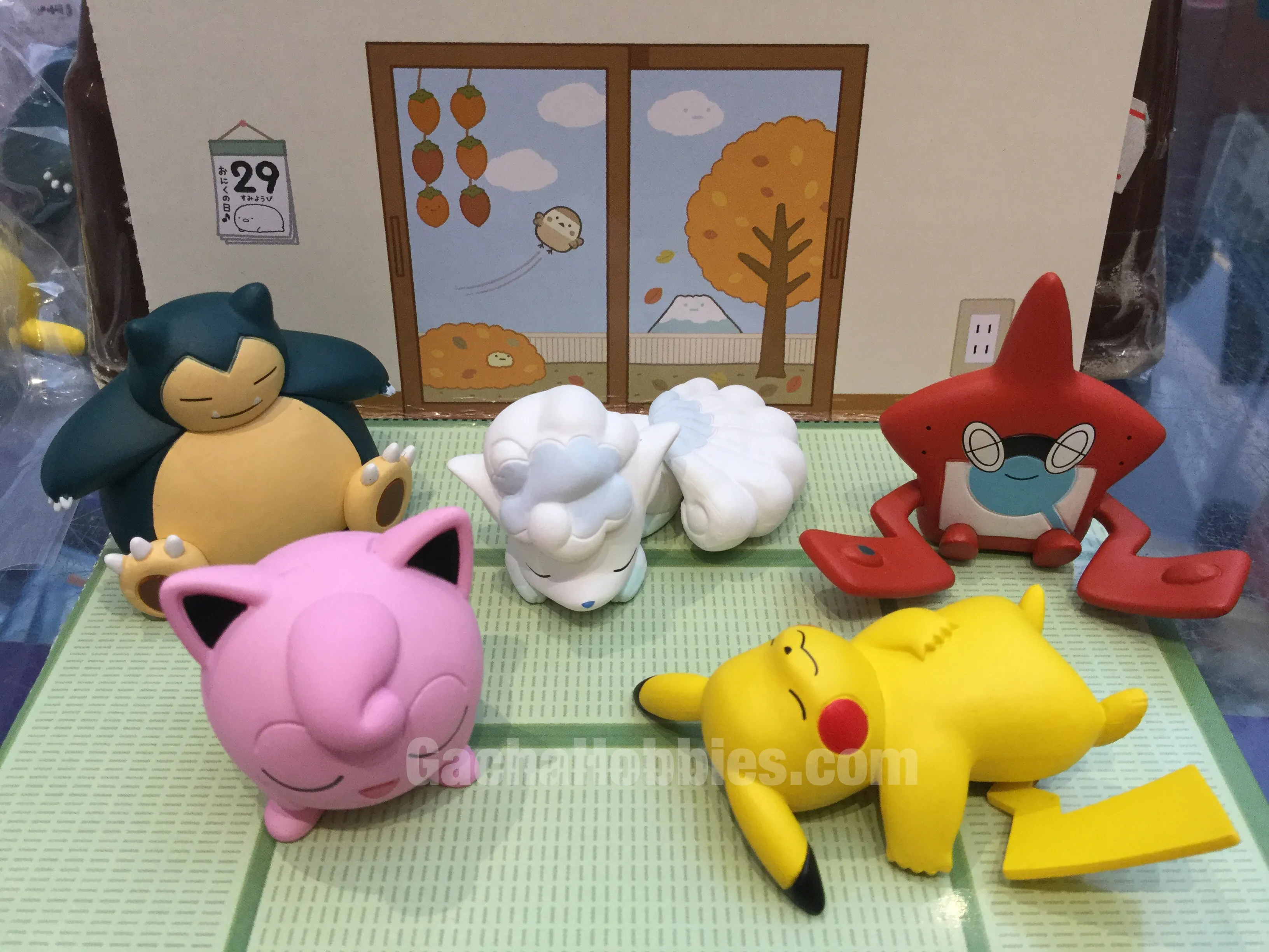 Painted Model Gashapon Pokemon Sun&Moon Sleeping Set 2 (In Stock)