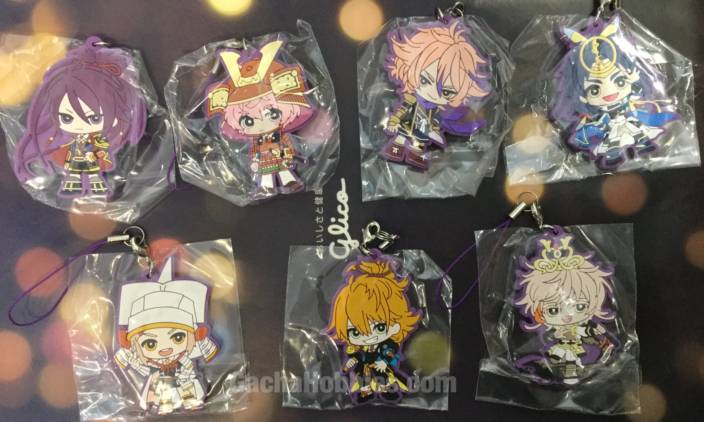 Creative Display Touken Ranbu Kiwame Flat Rubber Keychain Vol.3 7 Pieces Set (In-stock)