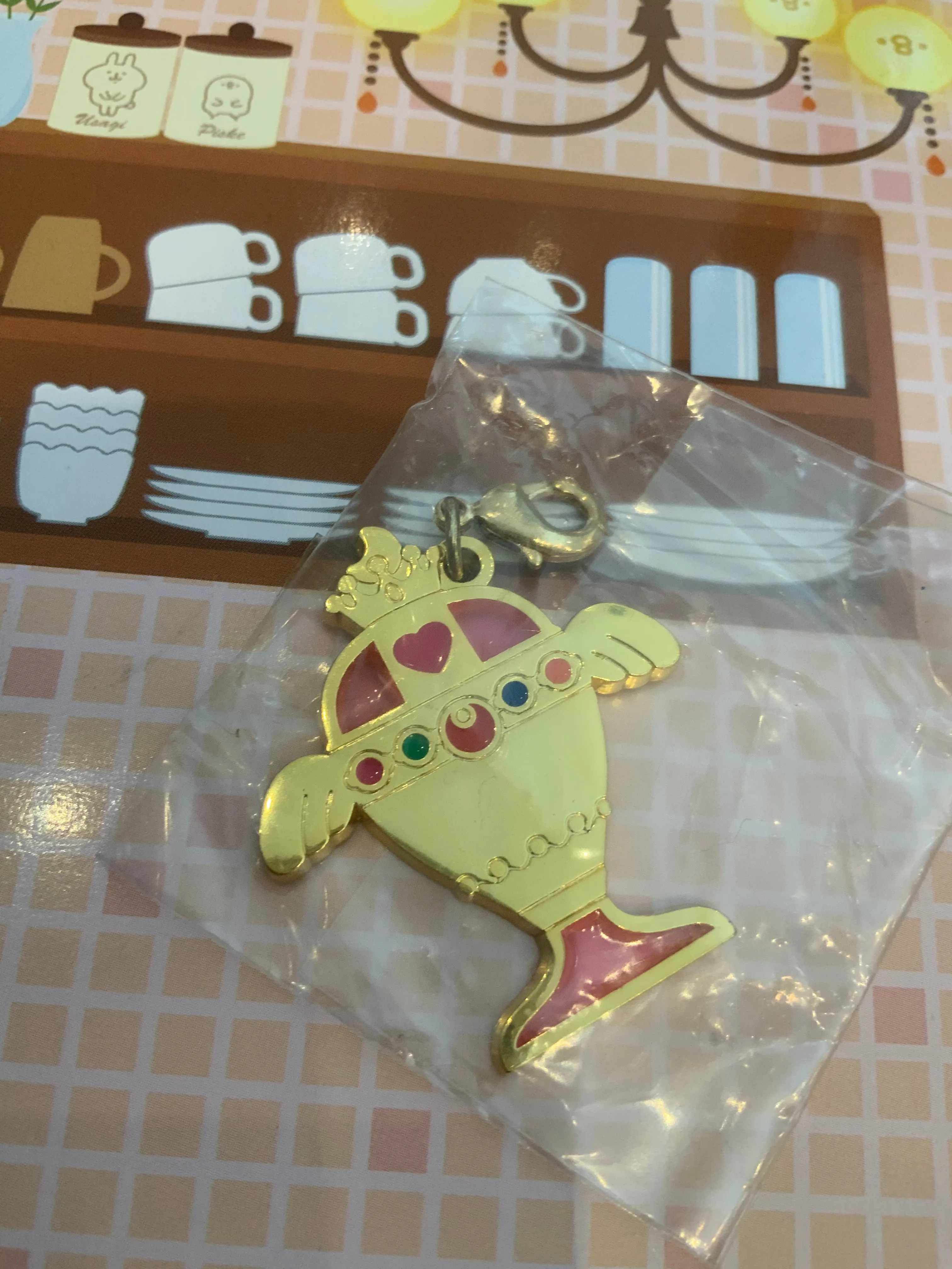 DIY Model Sailor Moon Stained Charm Metal Keychain 6 Pieces Set (In-stock)