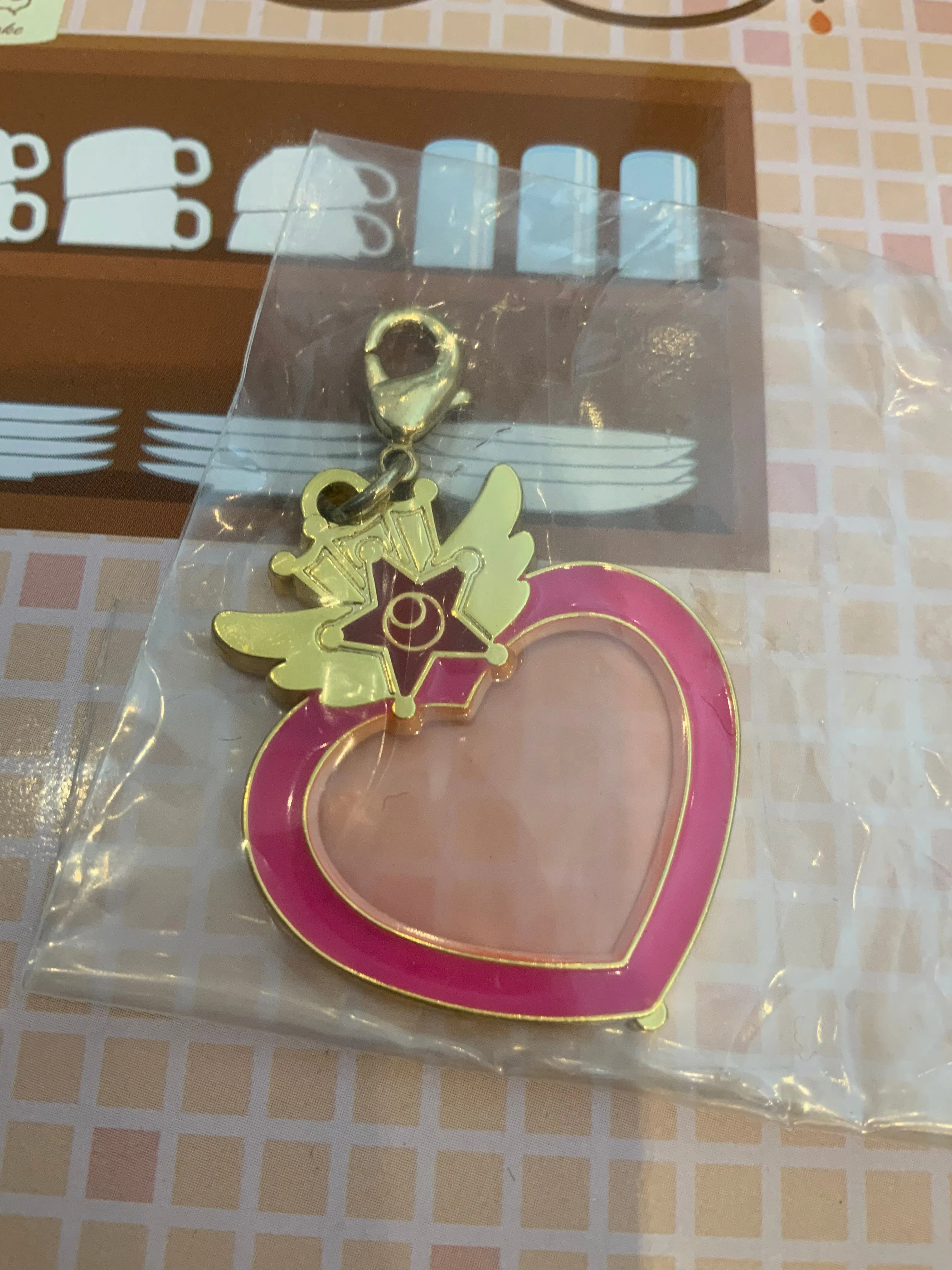 Abstract Form PVC Collectible Sailor Moon Stained Charm Metal Keychain 6 Pieces Set (In-stock)