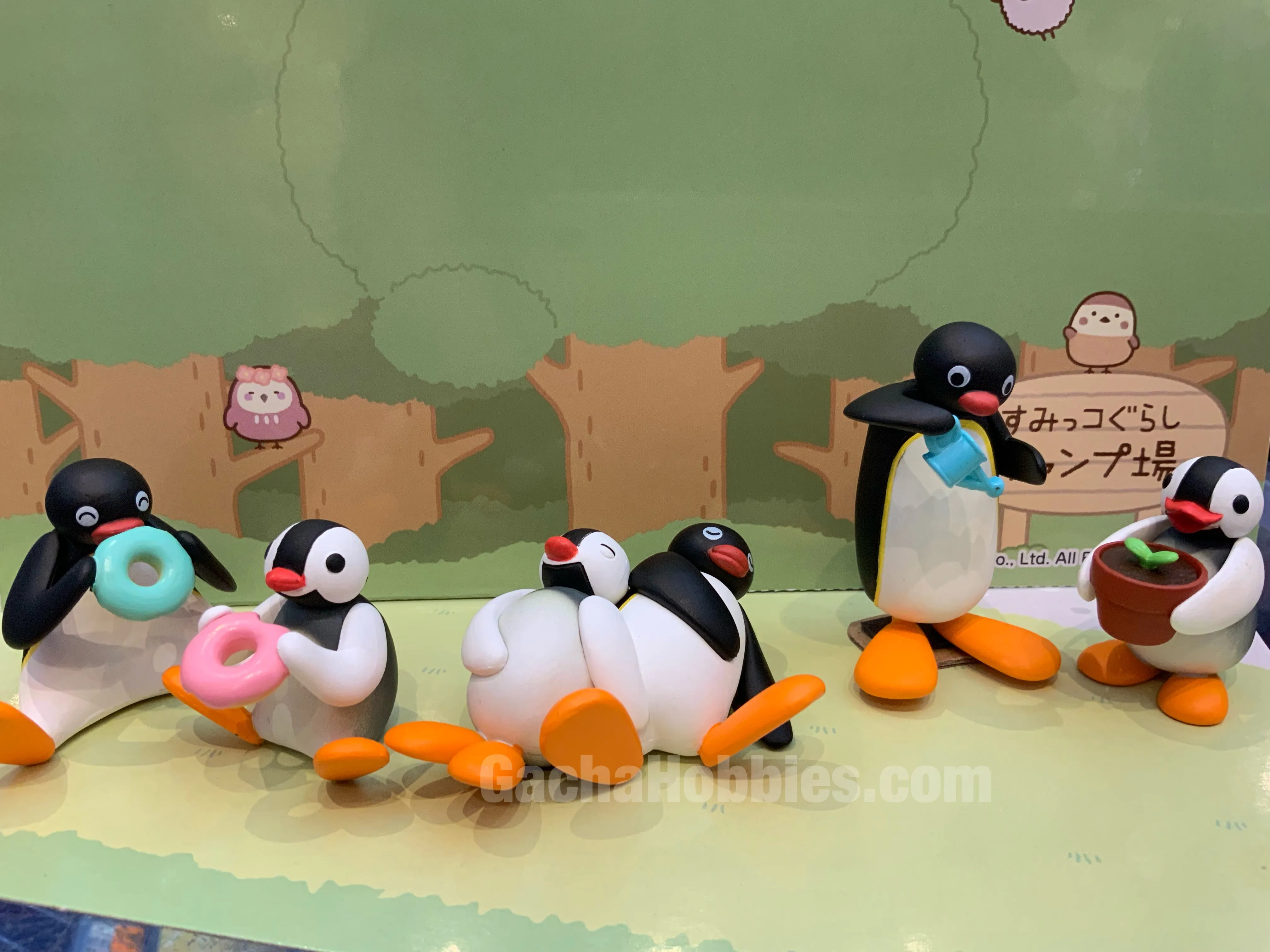 Green Energy Photography Fun Takara Tomy Pingu and Pinga Friends Collection Daily Life Figure 5 Pieces Set (In-stock)