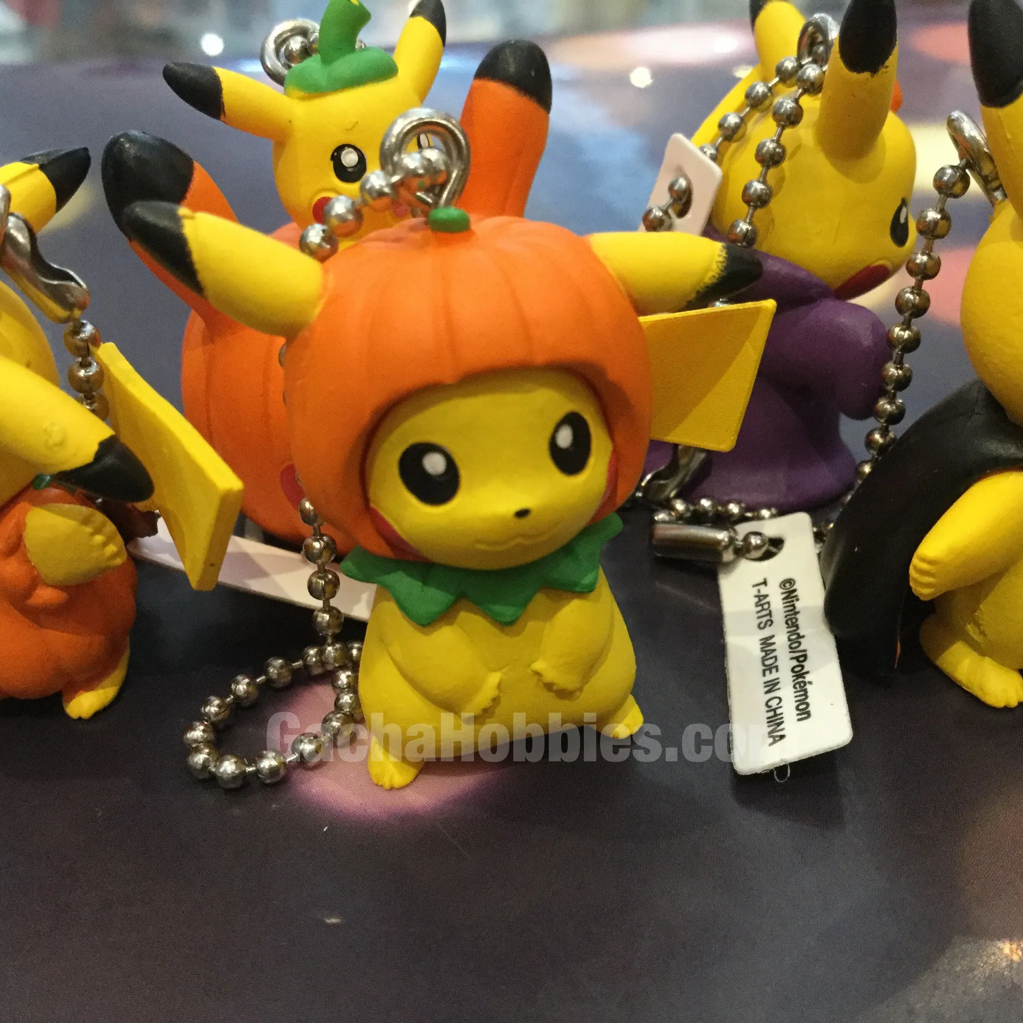 Water Cycle Sound Design Halloween Pikachu with Pumpkin Costumes Keychain Set of 5