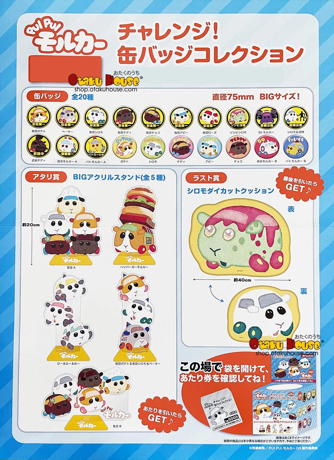 Limited Edition Drop Kuji - Pui Pui Molcar Driving School Challenge! Mini Kuji [2 Pulls]