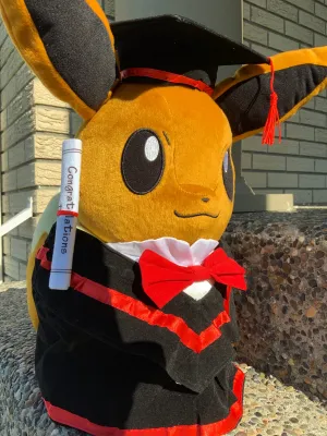 Online Game Graduation Pokemon Eevee Medium Plush