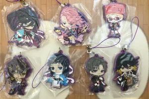Display Base Touken Ranbu Kiwame Rubber Character Keychain Vol.4 7 Pieces Set (In-stock)