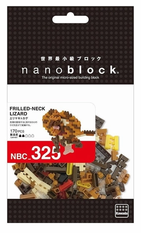 Display Figure Nanoblock Frilled-Neck Lizard NBC-325 Building Kit