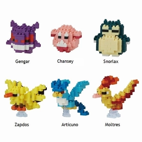 Nanoblock Mini Pok??mon EX Series 01 NBMPM-04 ?C Articuno, Zapdos, Moltres, Snorlax, Chansey, Gengar Building Kit Anime Series