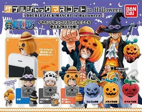 One Piece Double Jack Mascot In Halloween Earplug and Keychain 6 Pieces Set (In-stock) Robot Decor Gaming Toy
