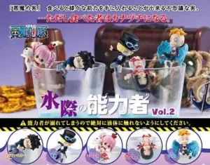 Static Pose Themed Background One Piece Mizu Mizu no Mi Character Cup Hanger Figure Vol.2 5 Pieces Set (In-stock)