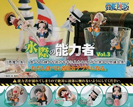 One Piece Mizu Mizu no Mi Character Cup Hanger Figure Vol.3 5 Pieces Set (In-stock) Special Edition PVC Article
