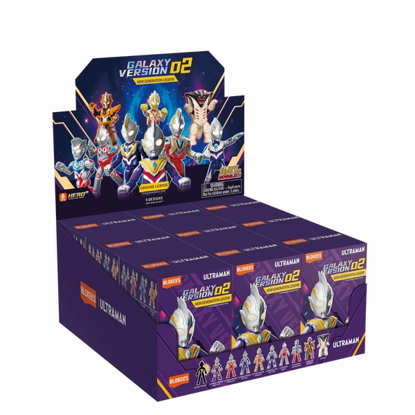 Mystery Toy Unboxing Exclusive Pack Series Ultraman Galaxy Version (GV) 02 Blokees Figures - New Generation Legend (Box Of 9)