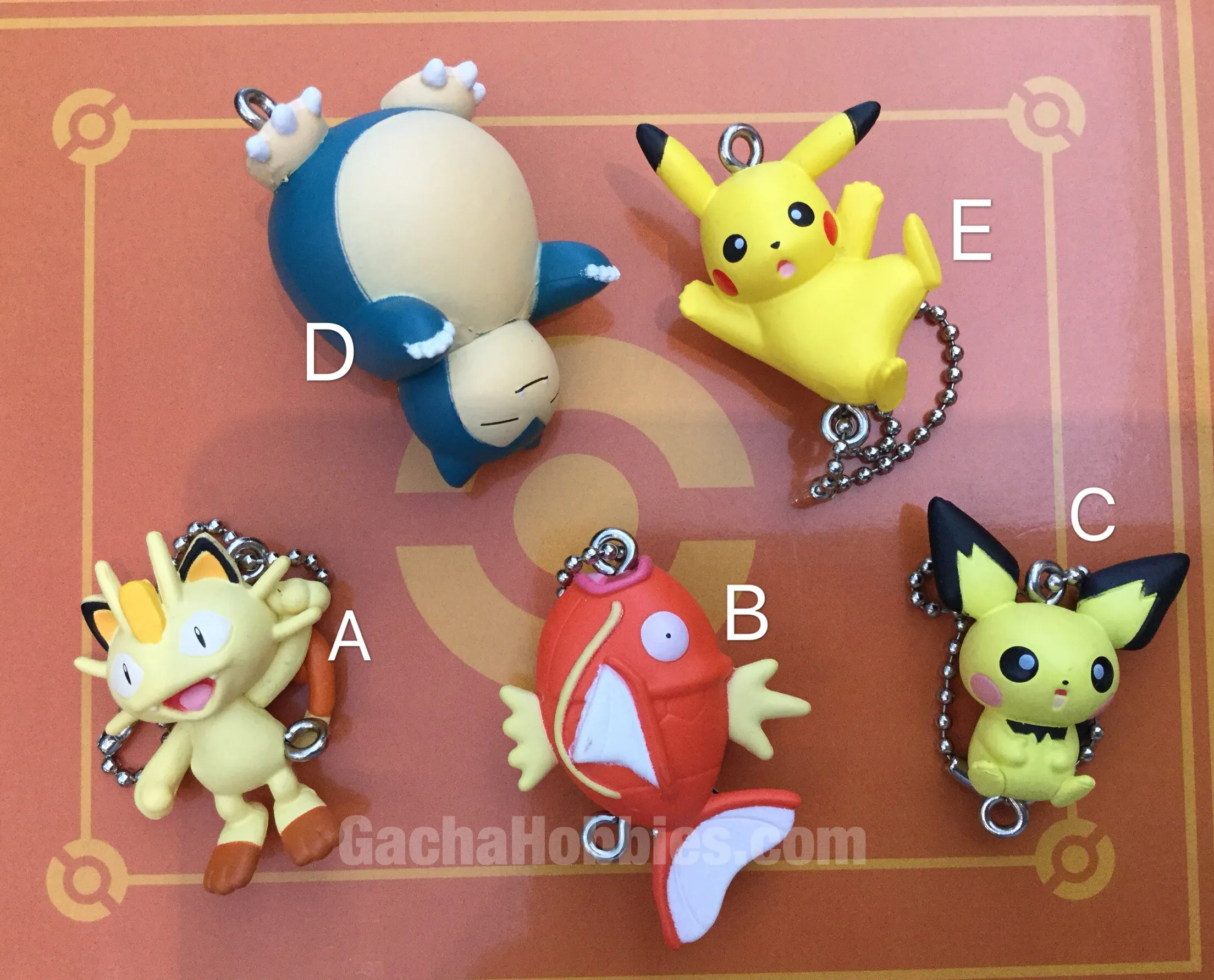 Pokemon Hanging Figure Keychain Set 5 Pieces (In-stock) Miniature Object
