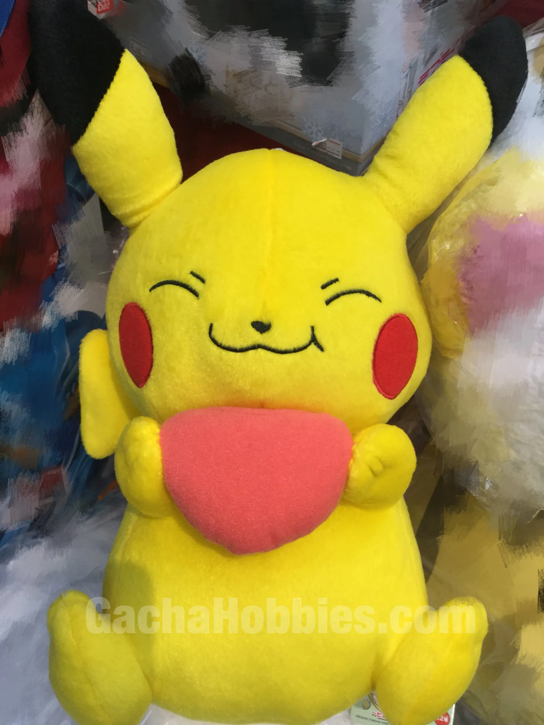 Pokemon Pikachu Holding a Heart Plush (In-stock) Immersive experience