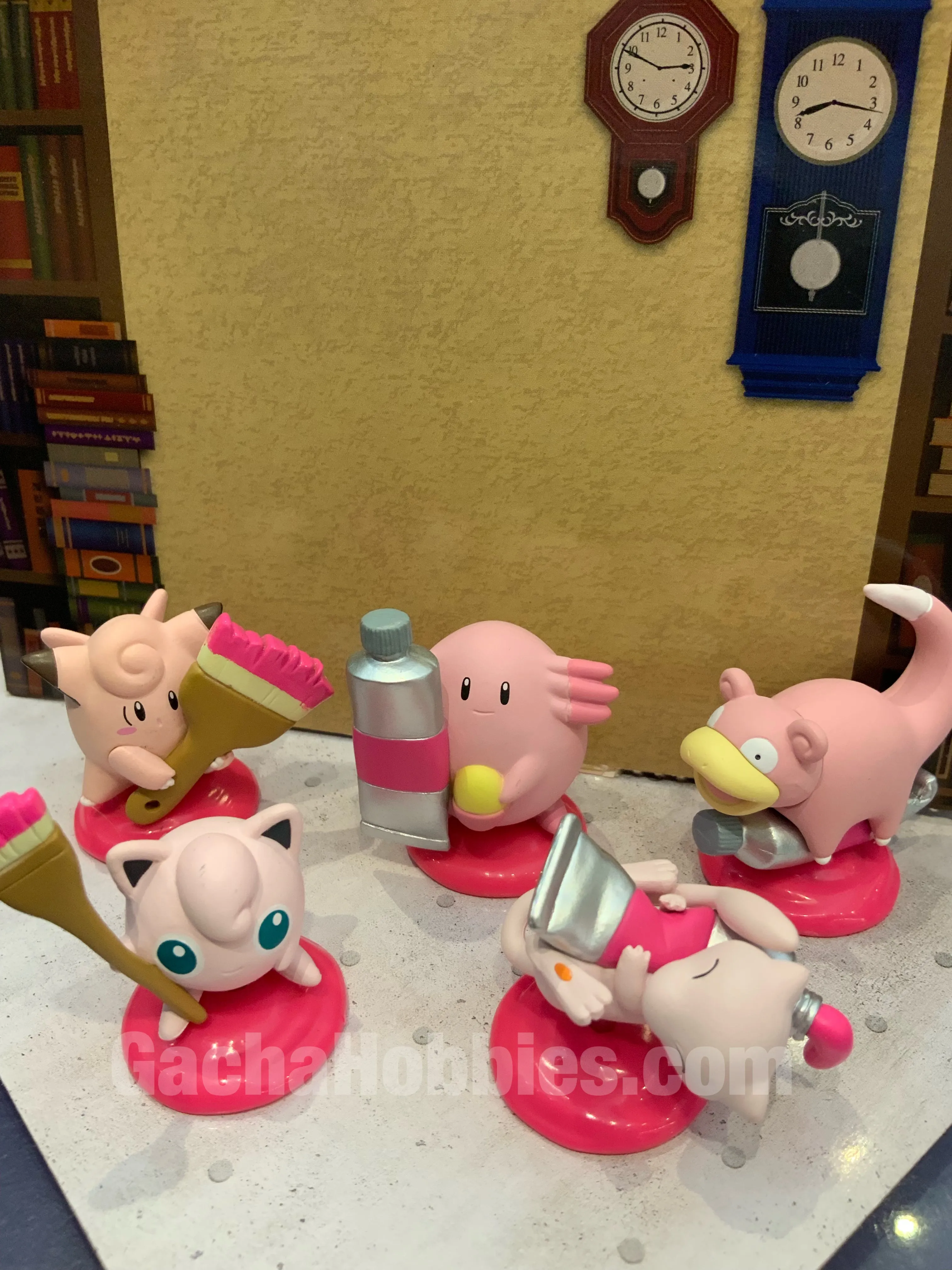 Movie Goods Pokemon Pink Painting Figure 5 Pieces Set (In-stock)