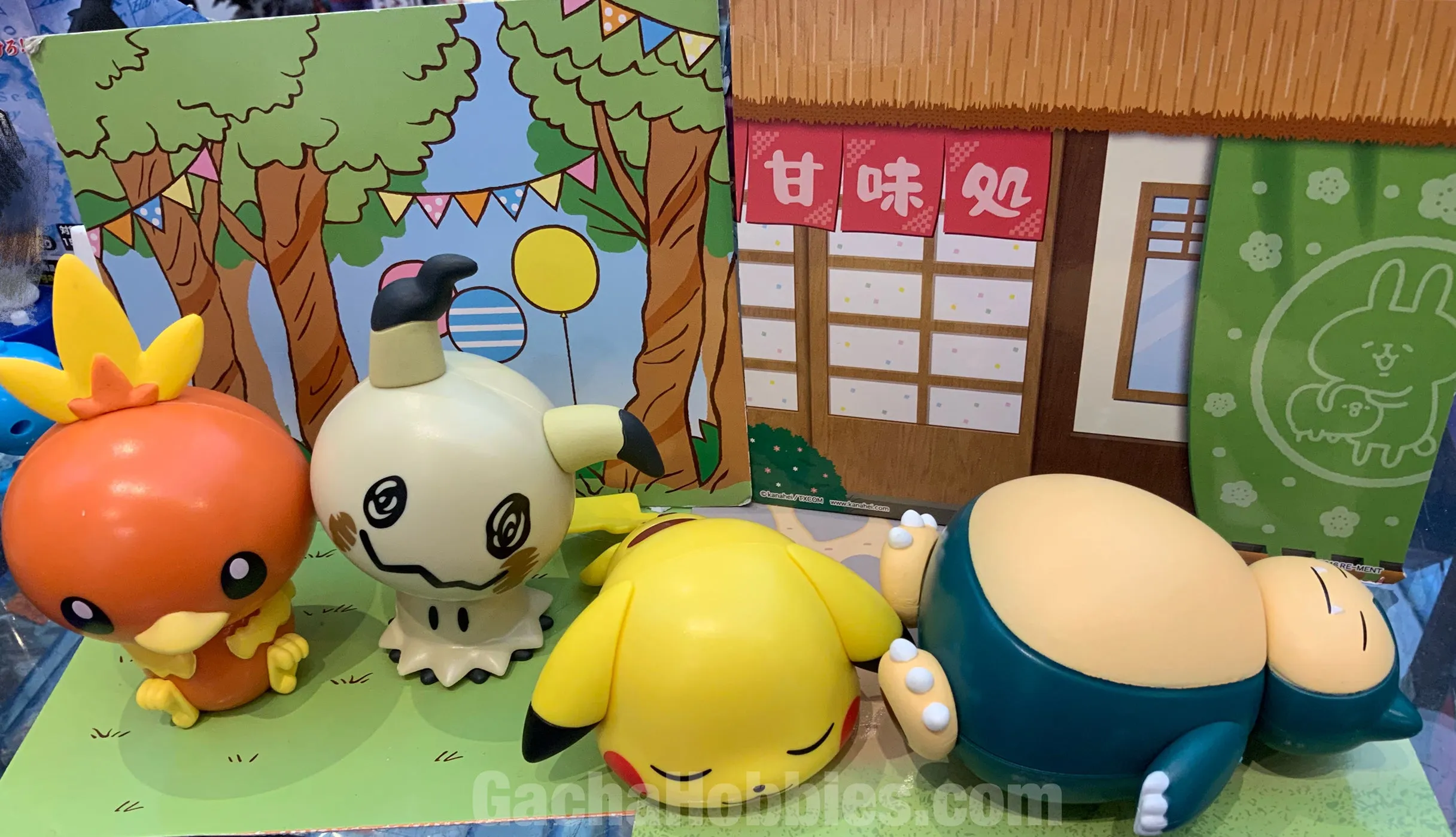 Coffee Table Painting Kit Pokemon Sleeping Big Head Figure 4 Pieces Set (In-stock)