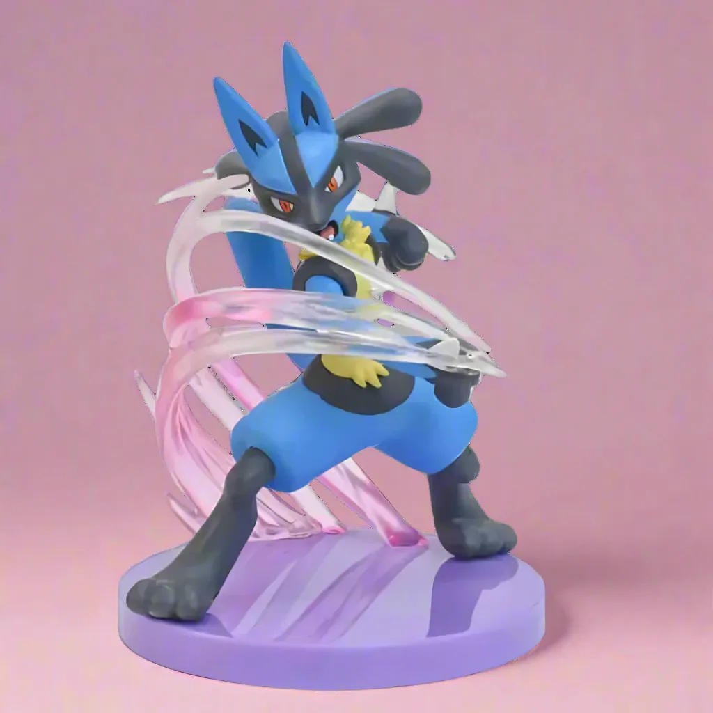 Vinyl Item Pok??mon Anime Figure Aura Warrior Lucario 13cm (5") PVC Statue