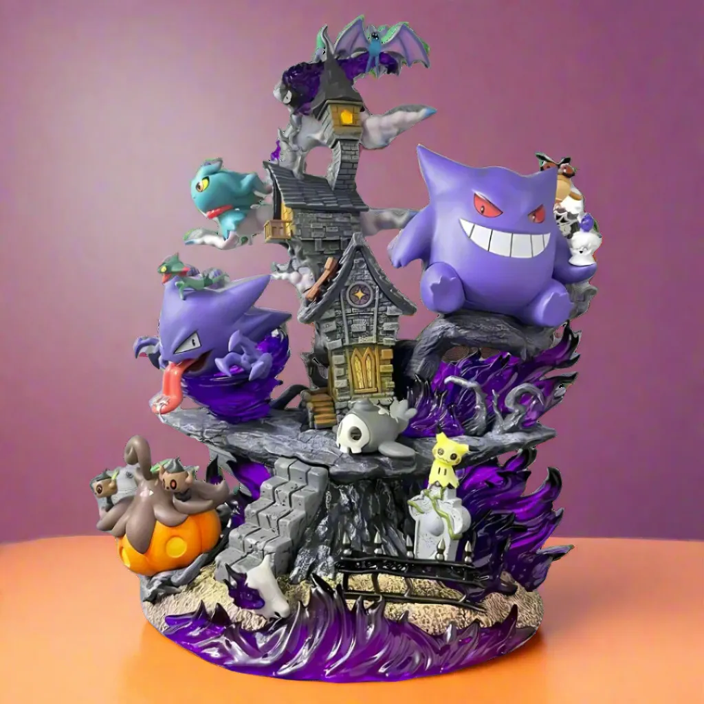 Pok??mon Anime Figure Whisper in the Mist Gastly, Haunter & Gengar 31cm (12") PVC Statue Art Figure