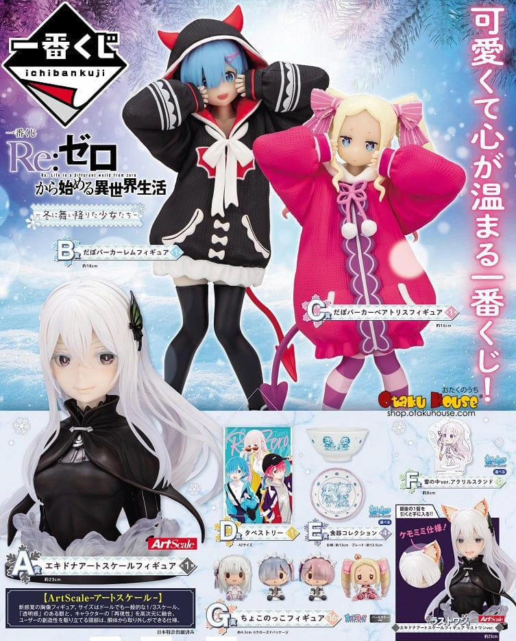 Ichiban Kuji - Re:Zero - Girls Who Landed In Winter Mystery Pack Display
