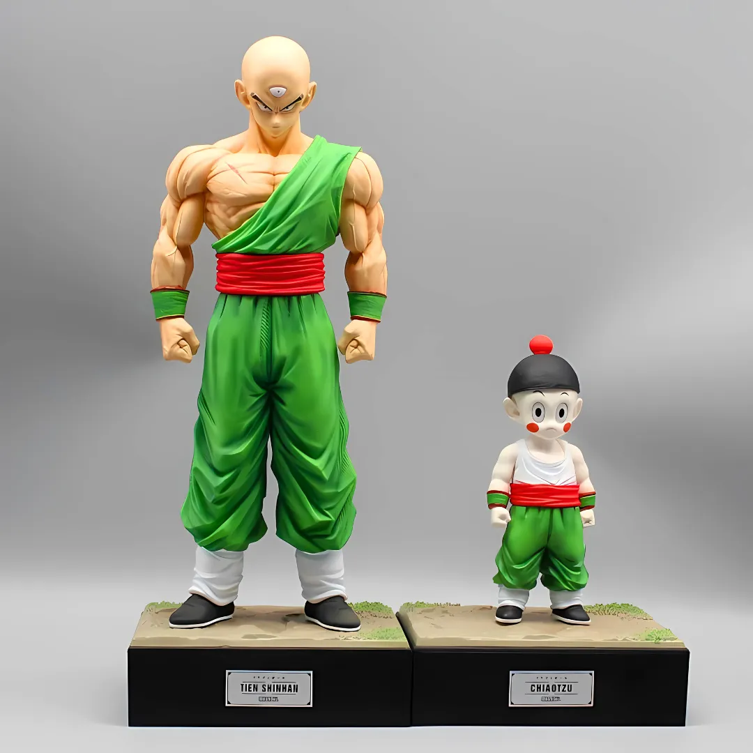 PVC Model 3D printed Dragon Ball Anime Figure Unbreakable Duo Tien & Chiaotzu PVC Gift Statue