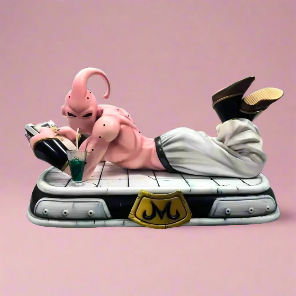 Dragon Ball Anime Figure Pink Chill Majin Buu 14cm (6") PVC Statue Pewter Figure