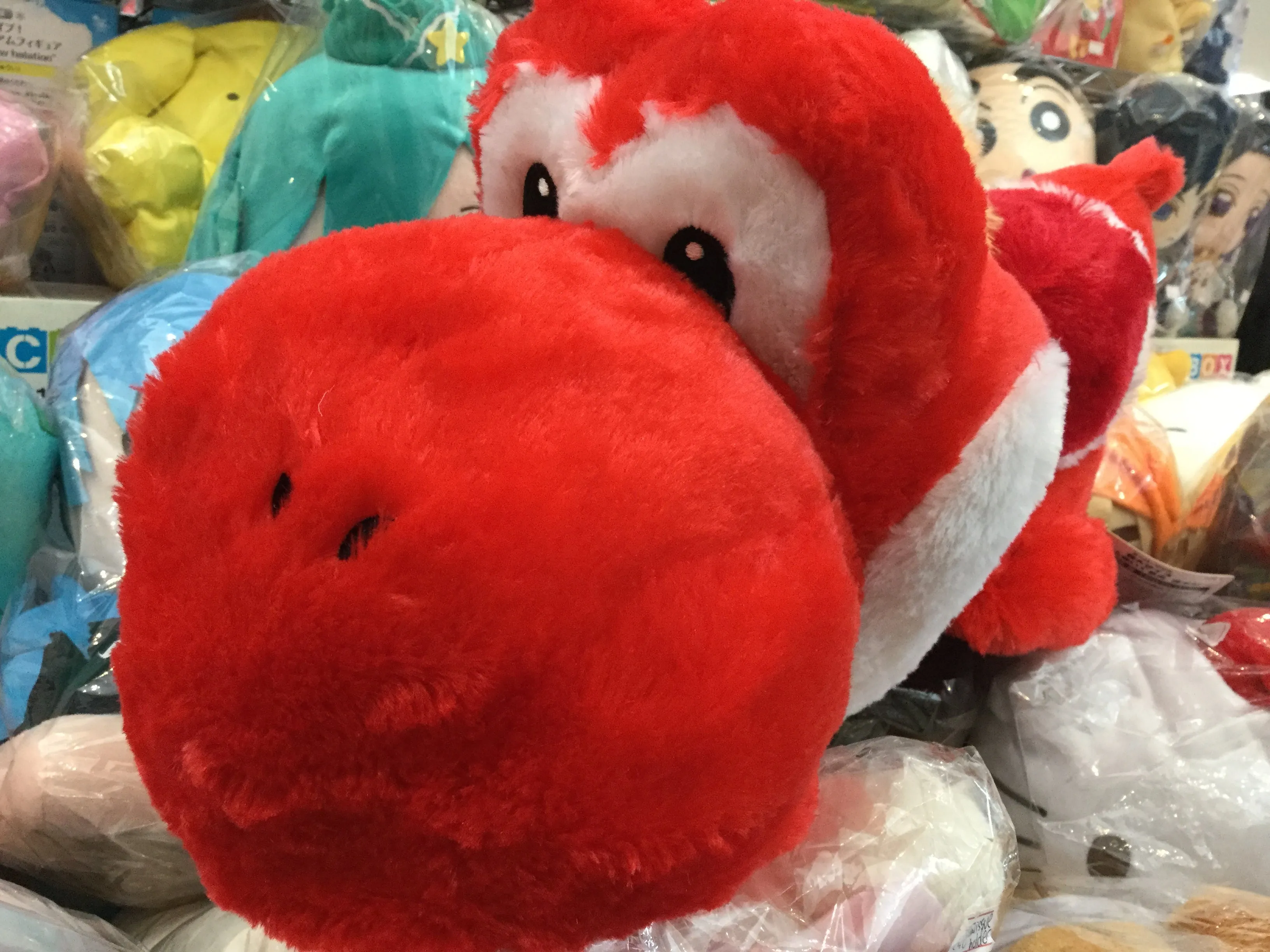 Super Mario Bros Red Yoshi Resting Long Fur Medium Plush (In-stock) Continental Drift