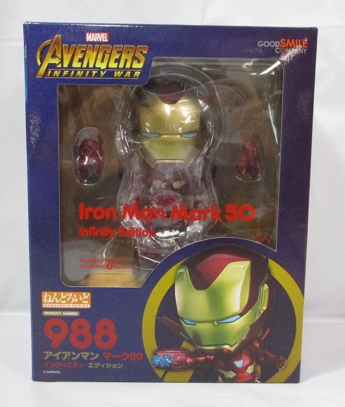 Nendoroid No.988 Iron Man Mark 50 Infinity Edition Chibi Statue Gaming Model