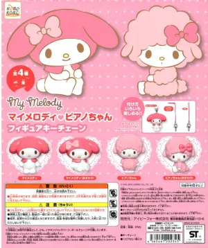 Sanrio Character My Melody Figure Keychain 4 Pieces Set (In-stock) Compatibility Increase