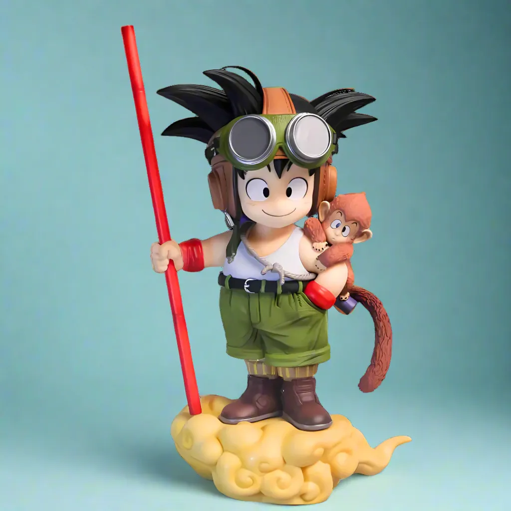 Dragon Ball Anime Figure Nimbus Rider Kid Goku 26cm (10") PVC Statue Ocean Animal