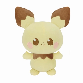 Mini Standpoint Pokemon Pichu Pokepiece Mofugut Plush ~ 8 Inches