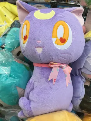 Sailor Moon Light Purple Luna Cat Sitting Medium Plush (In-stock) Premium Goods