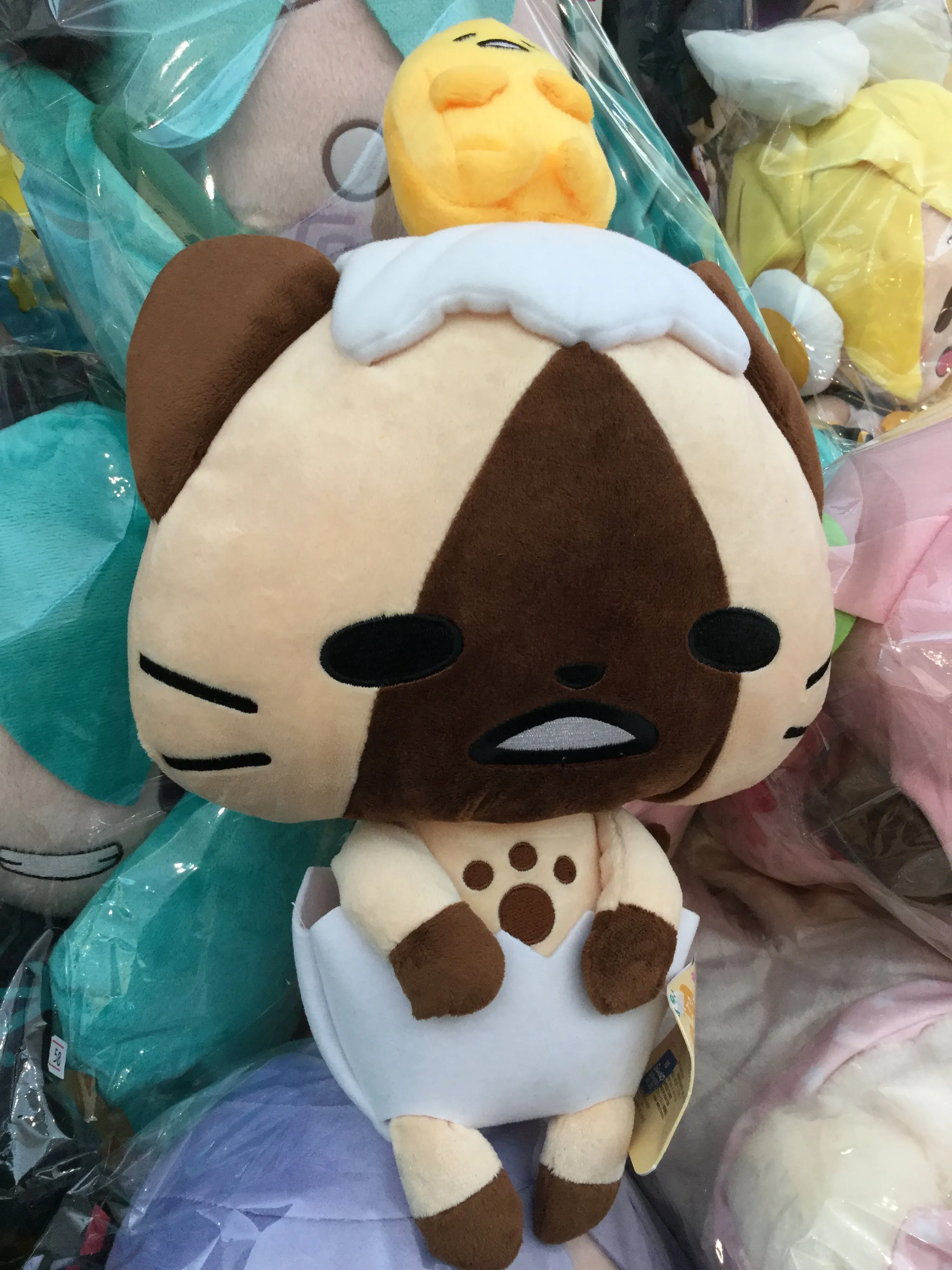 Serious Investor Mid Century Gudetama x Monster Hunter Felyne Cat Medium Plush Type A (In-stock)