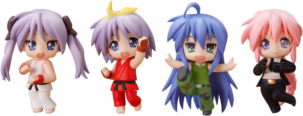 Sculpted Art Dragon Figure Nendoroid Petite - Lucky Star x Street Fighter Set