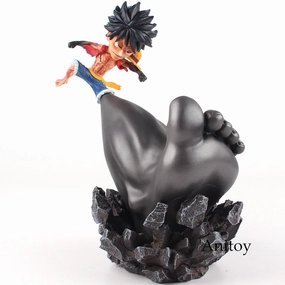 Anime One Piece Action Figure Luffy Doll Monkey D Luffy Gear Third Big Foot Vehicle Replica