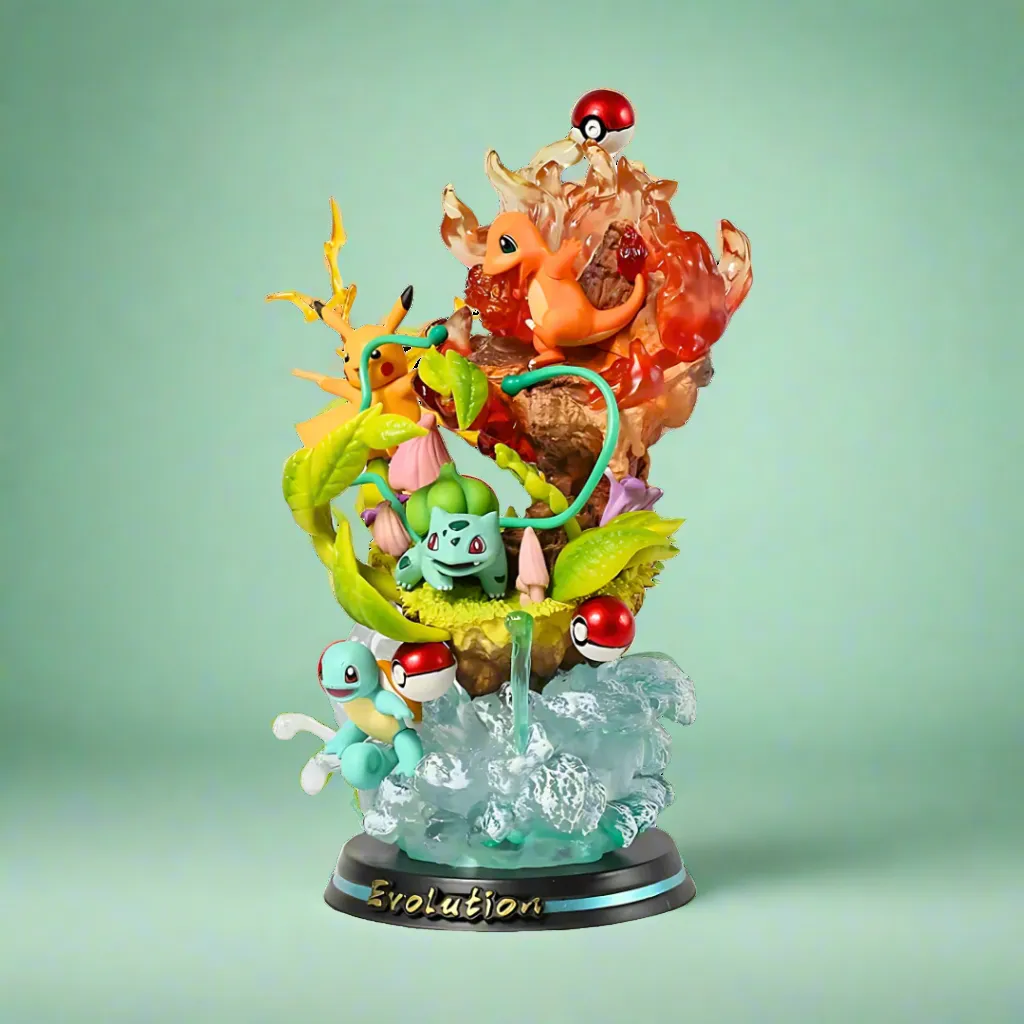 Visual Stimulation Epilogue Section The Starter Legends: Pikachu, Charmander, Bulbasaur, & Squirtle 25cm (10") PVC Statue Educational PerspectiveTaking