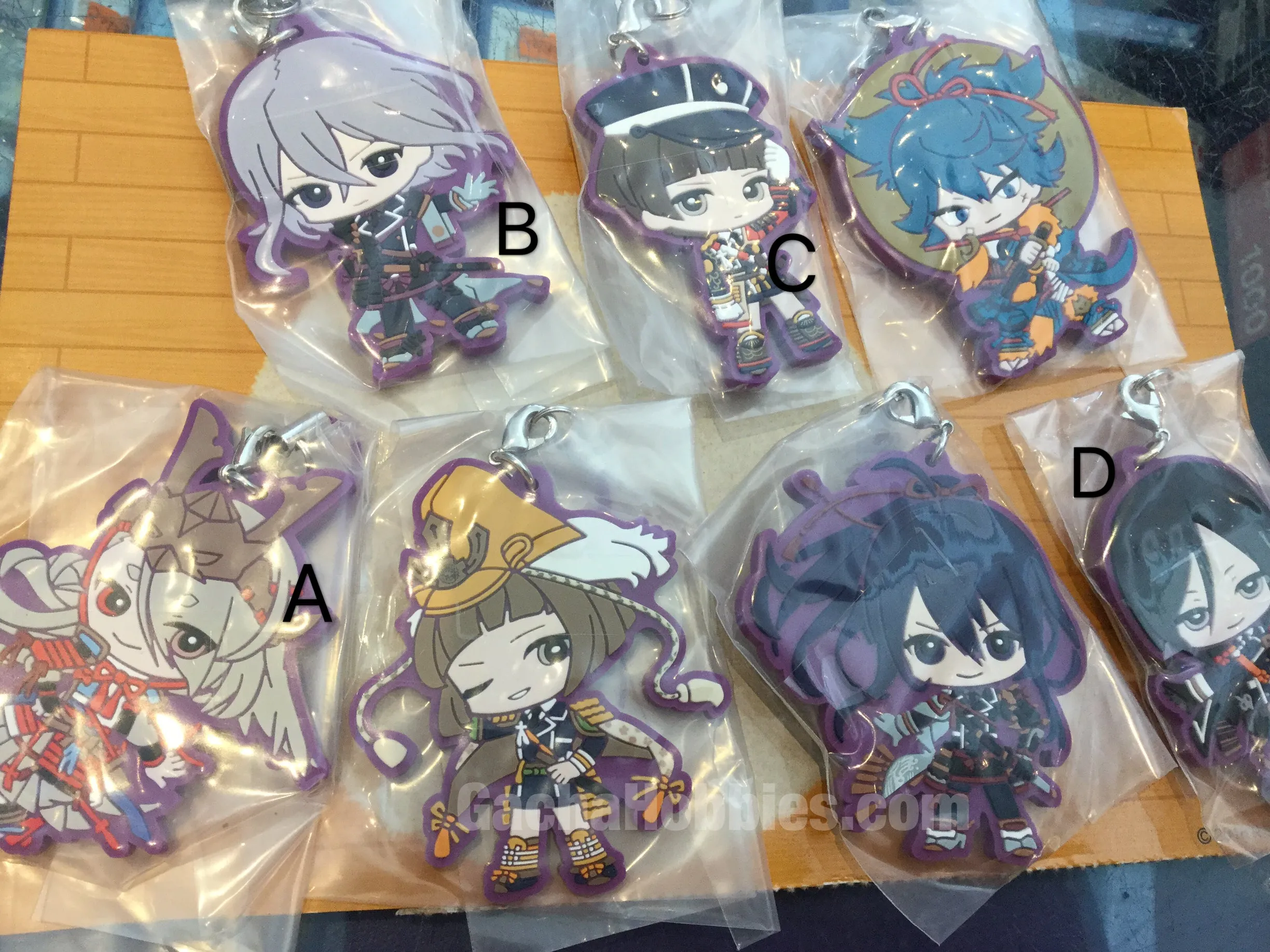 Touken Ranbu Rubber Character Keychain Kiwame Vol.1 7 Pieces Set (In-stock) Premium Collection