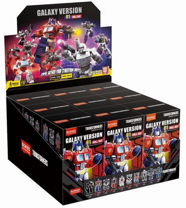 manual operation Transformers Blokees Galaxy Version 01 Roll Out Figure (Box Of 9)